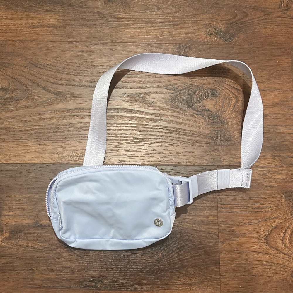 Pastel blue lululemon belt bag